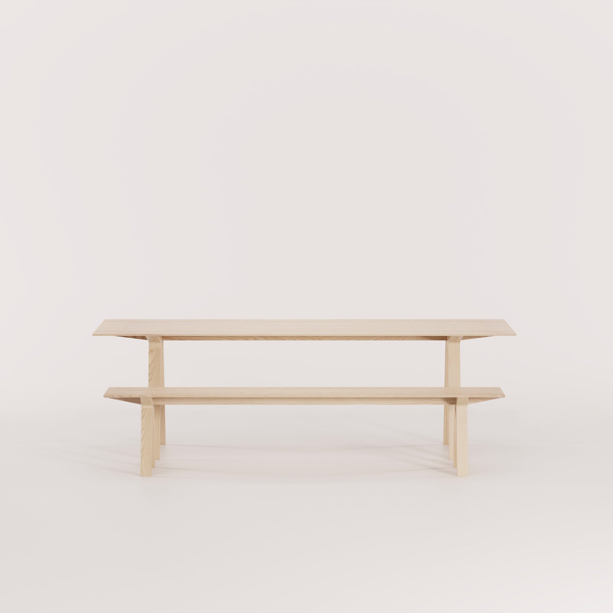 Louis table in White Ash. Designed by Tom Fereday in Australia and handmade by Mast Furniture.