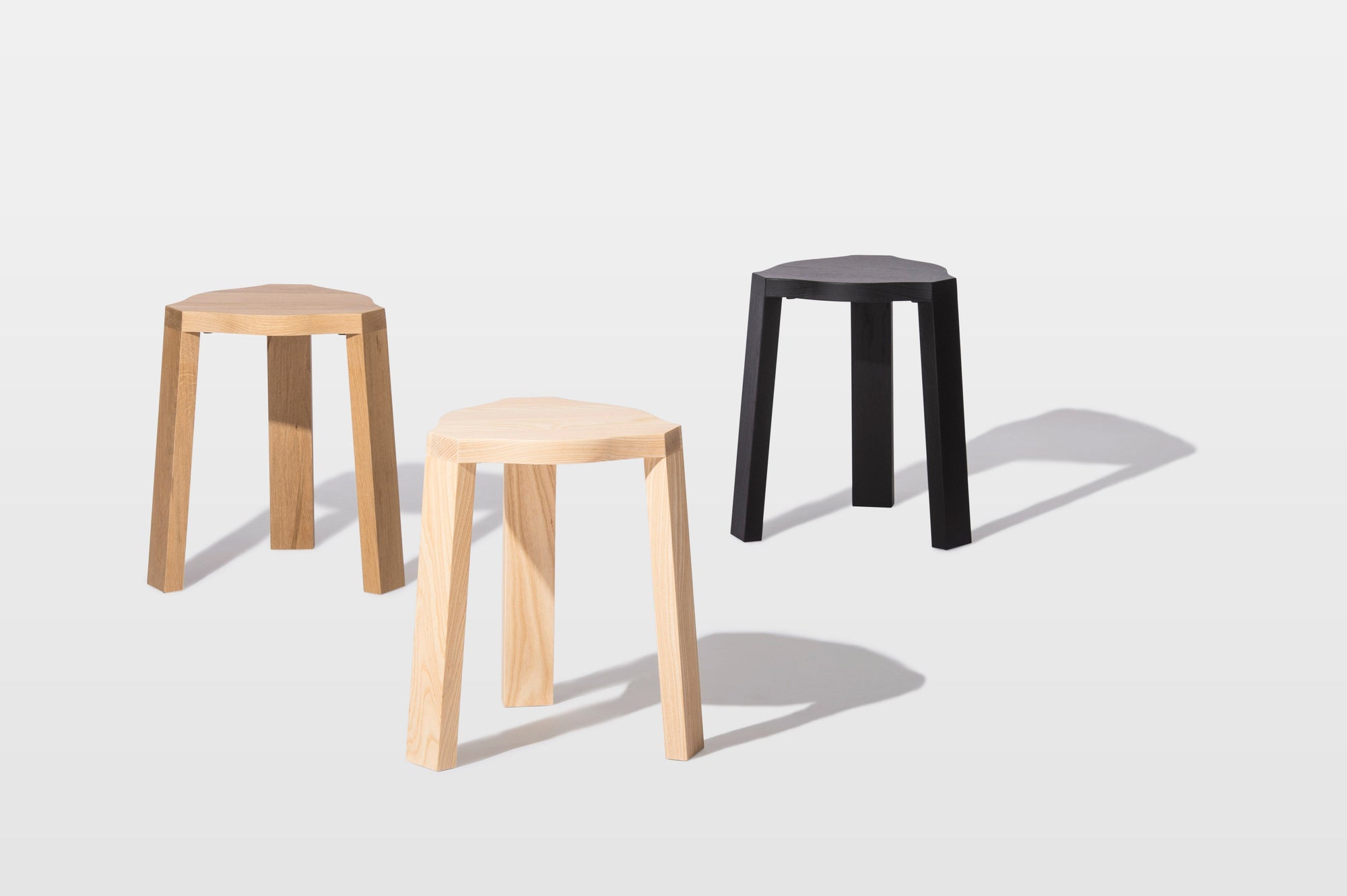 Mast Furniture base stool oak black ash
