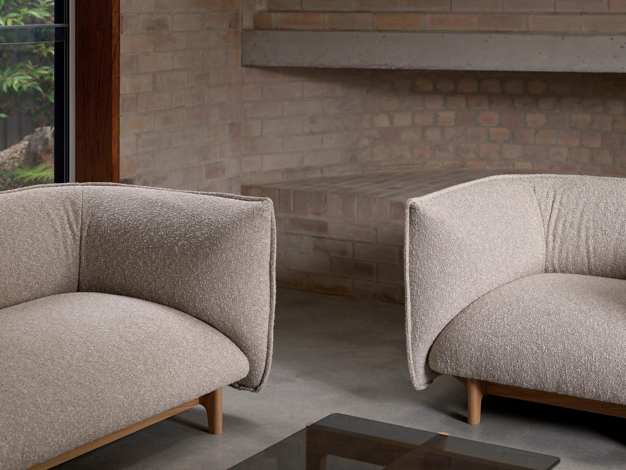 Beam armchair and sofa