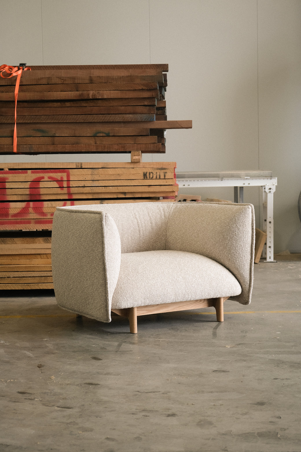 Mast Furniture Beam armchair workshop
