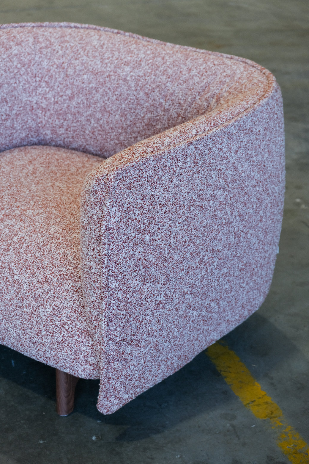 Mast Furniture Beam armchair red walnut