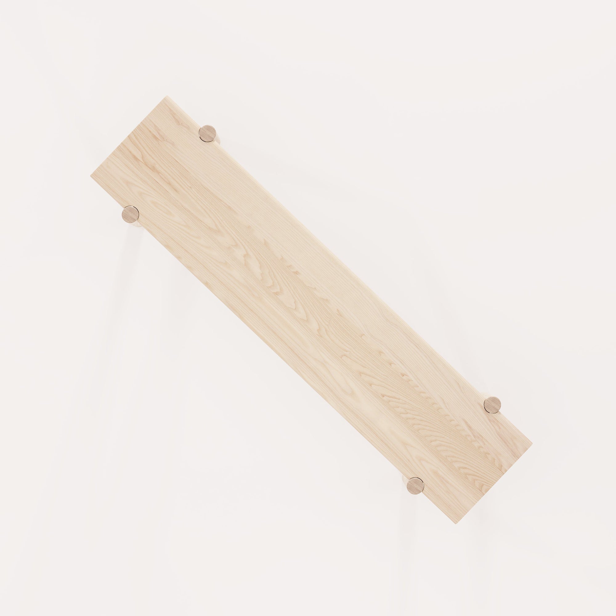 A modern, Australian made, timber bench seat by Mast Furniture.