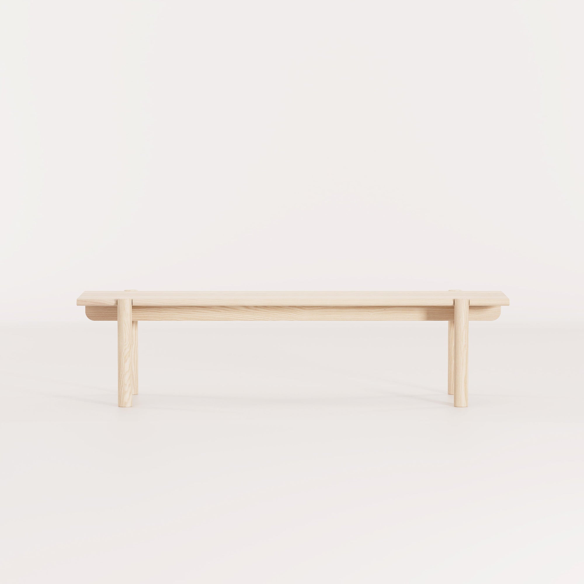 A modern, Australian made bench seat in White Ash timber by Mast Furniture.